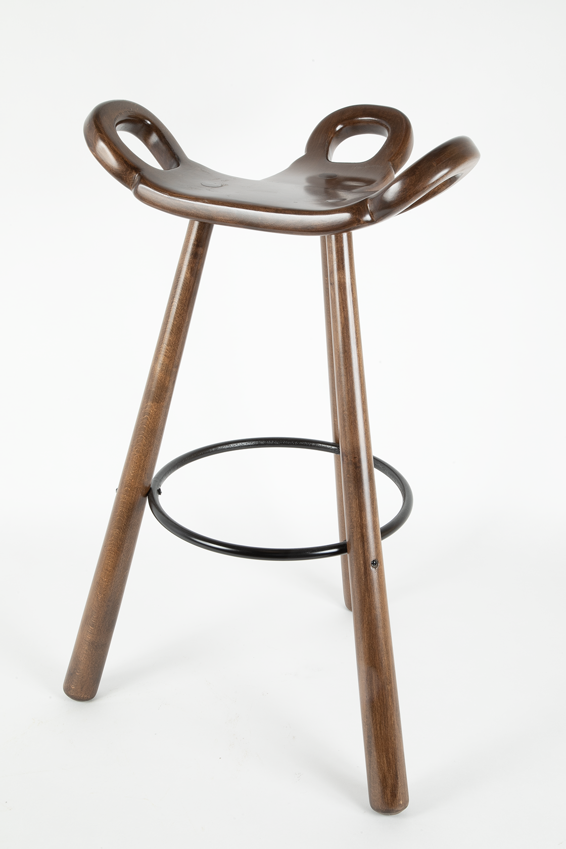 A Set of Four Beechwood Tall Stools Attributed to Carl Malmsten