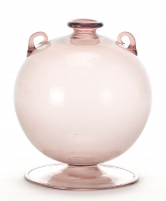 Amethyst blown glass vase attributed to F.lli Toso