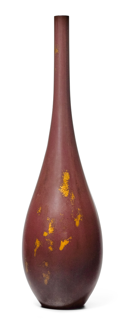 Bronze Flower Vase by Kurisaki Tsugio