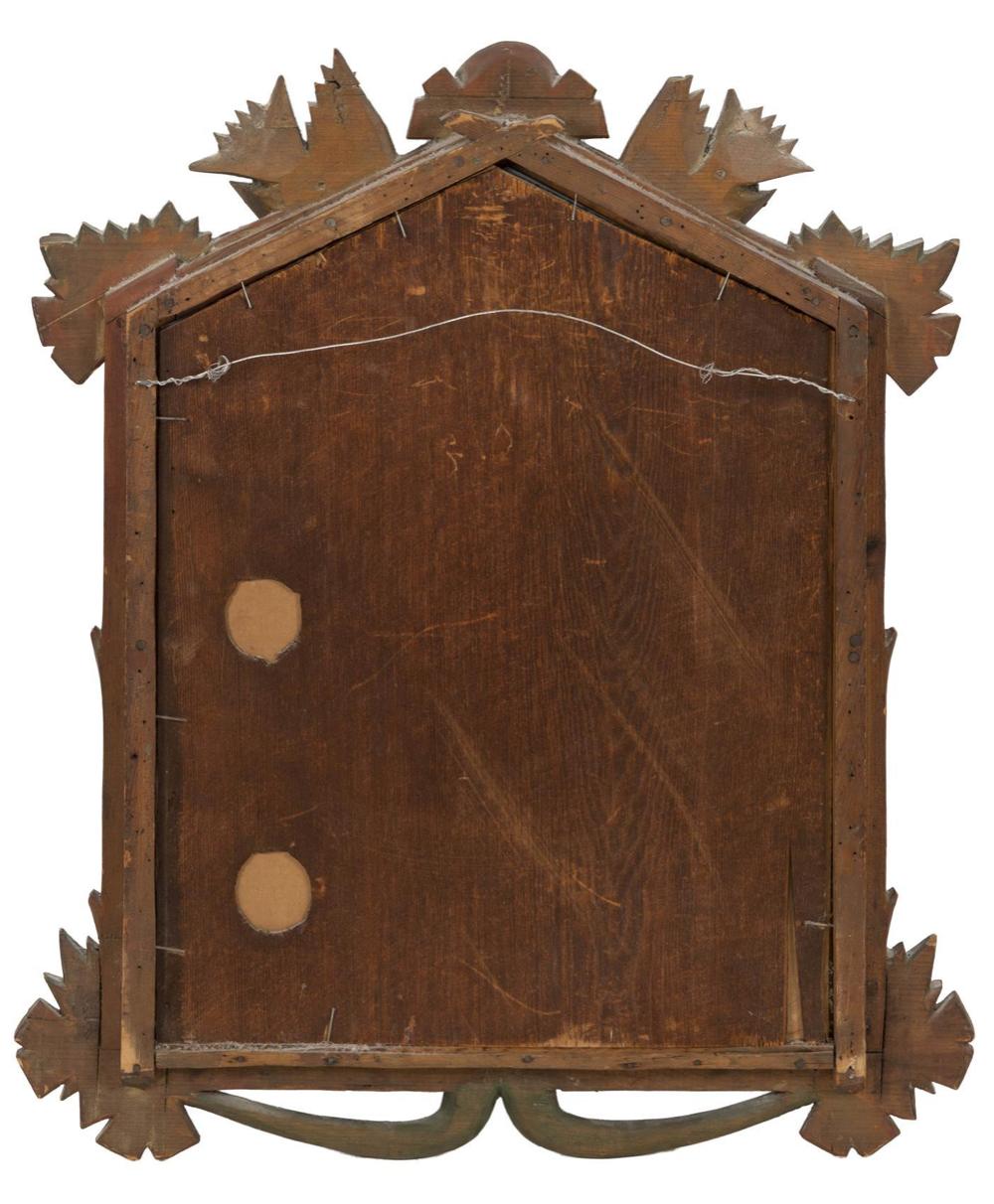 Polychrome Folk Art Mirror