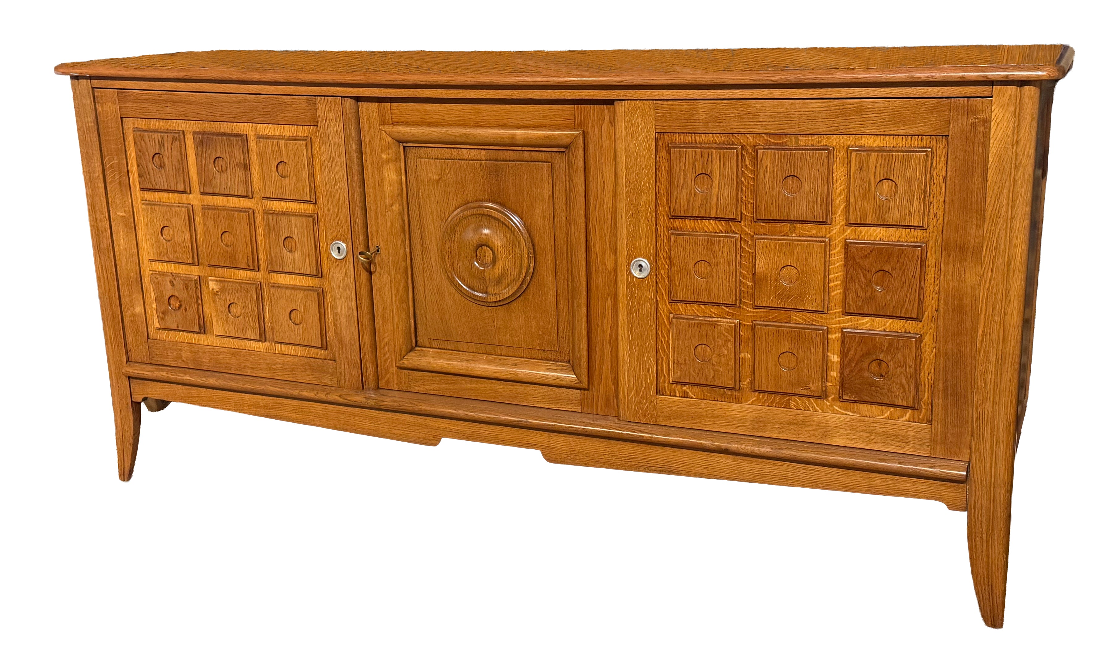French Oak Sideboard in the Manner of Charles Dudouyt
