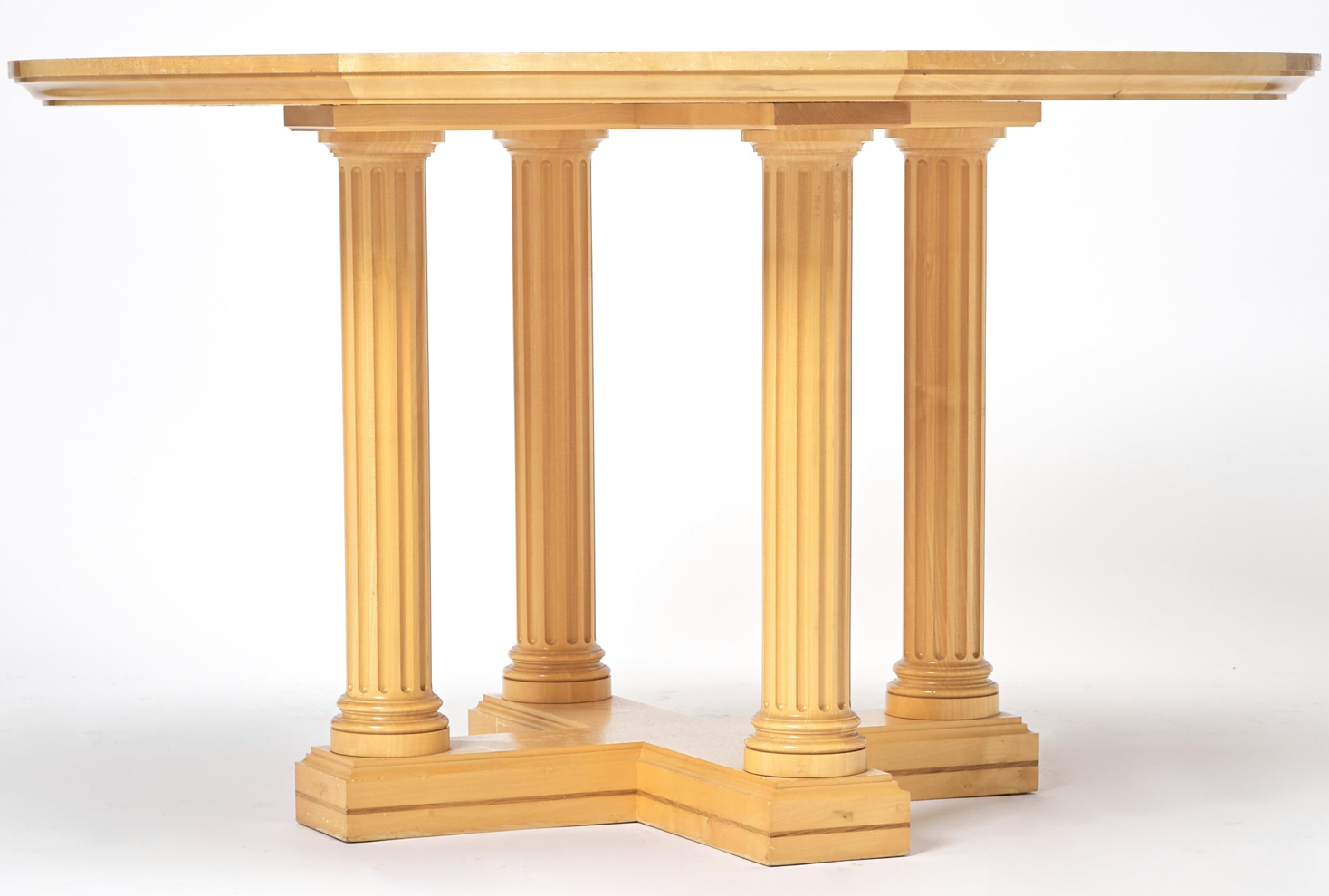 David Linley Burlwood Center Table in Sycamore