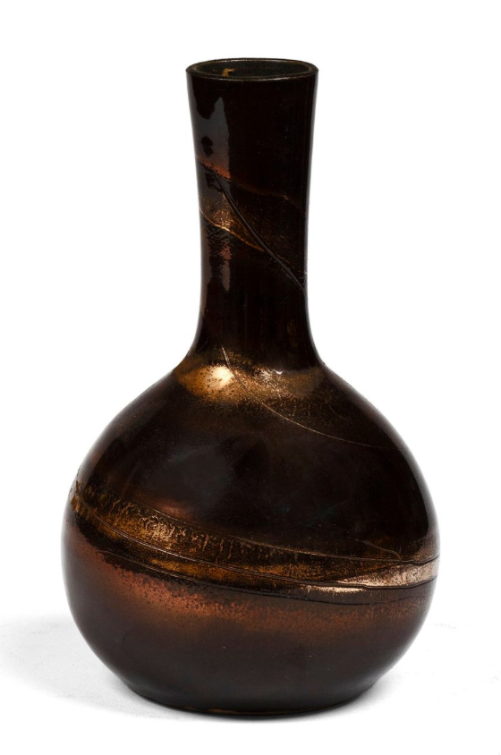 Jean Besnard Enameled Ceramic Soliflore Vase