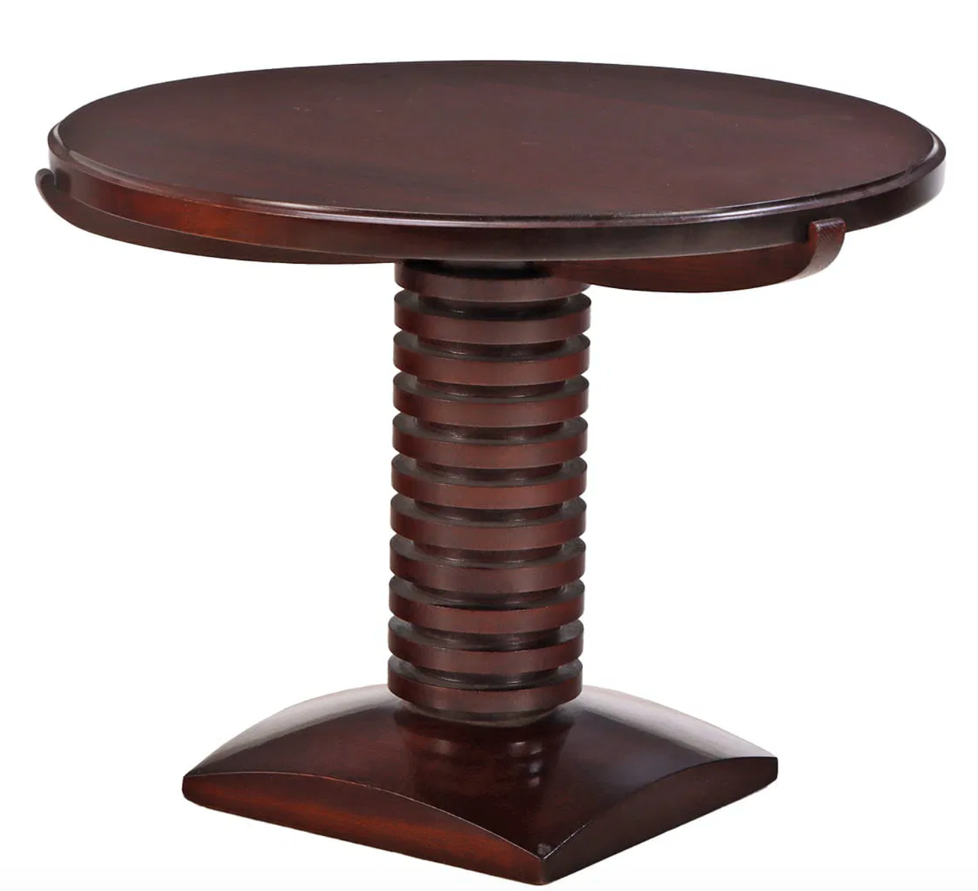 French Mahogany Occasional Table by Victor Courtray