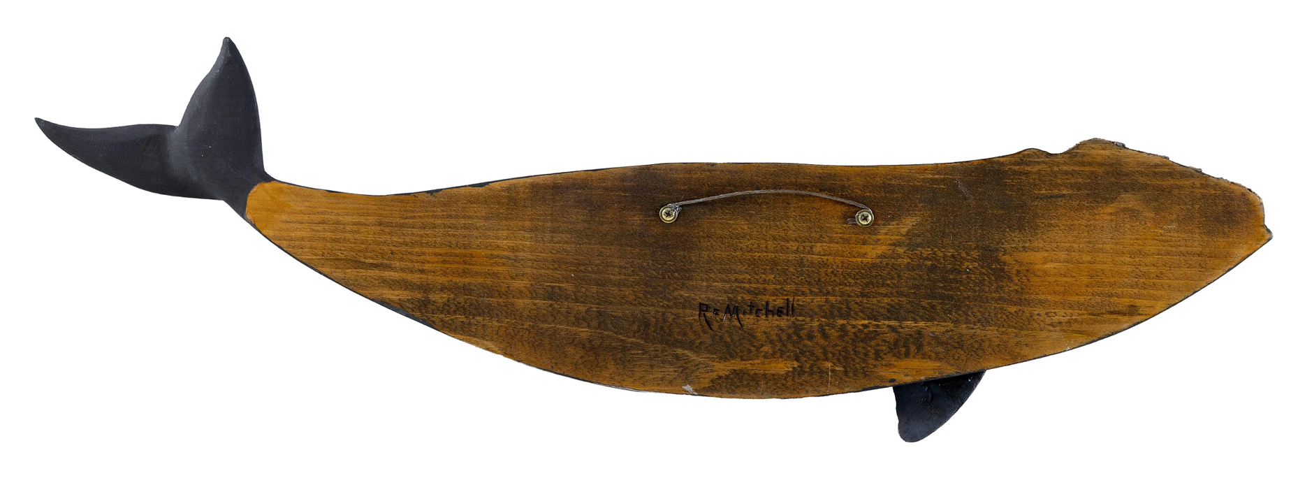 Roger Mitchell Carved and Painted Right Whale Plaque