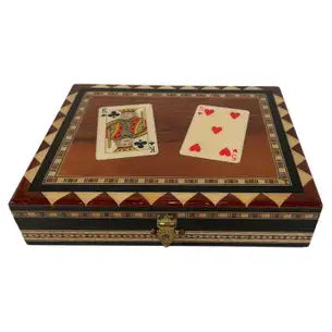 Mid-20th Century Inlaid Moroccan Playing Card Case Box