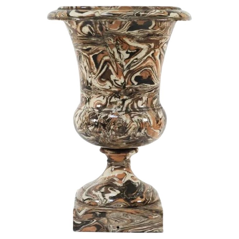 Late 19th Century English Agateware Ceramic Urn