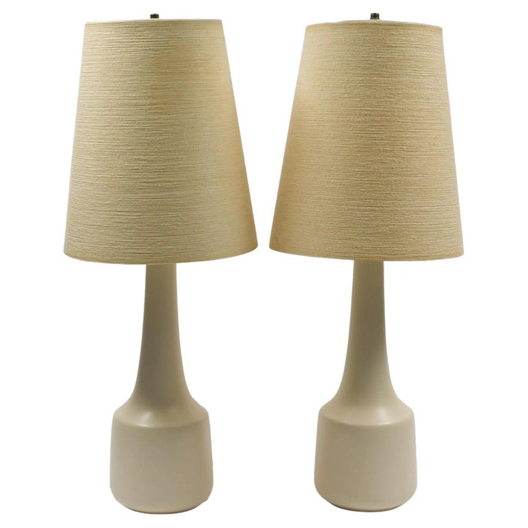 Pair of Mid-Century Ceramic Lamps by Lotte and Gunnar Bostlund