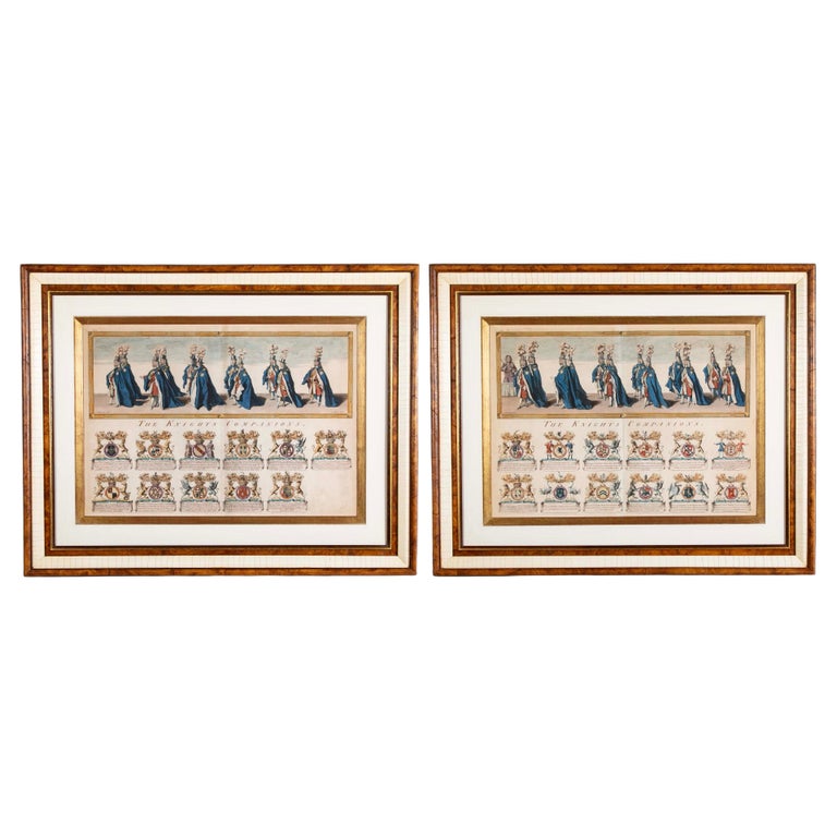 Pair of 19th Century "Knights of Companions" Engravings