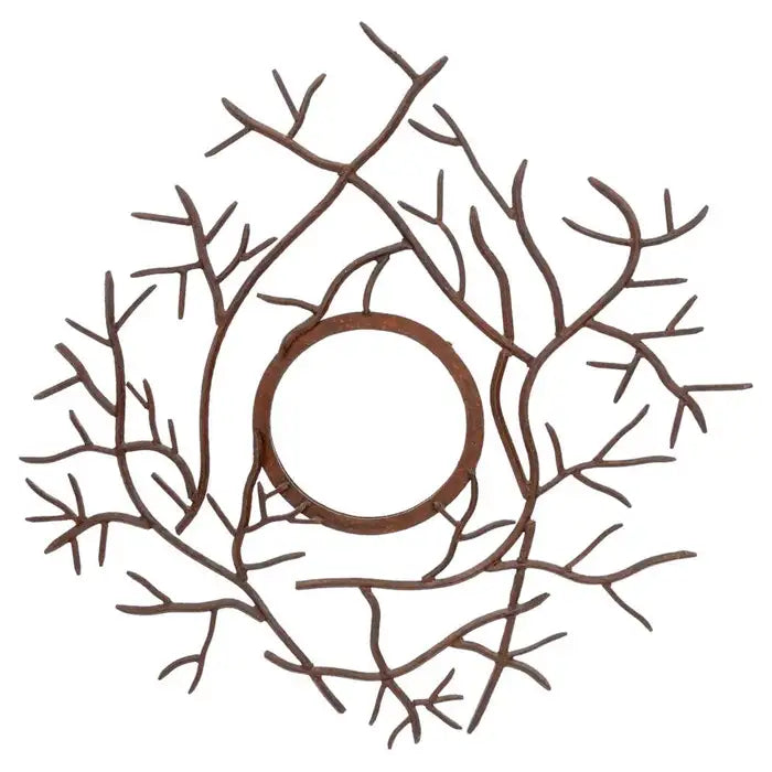 Custom Van der Straeten Style Iron Branch Mirror