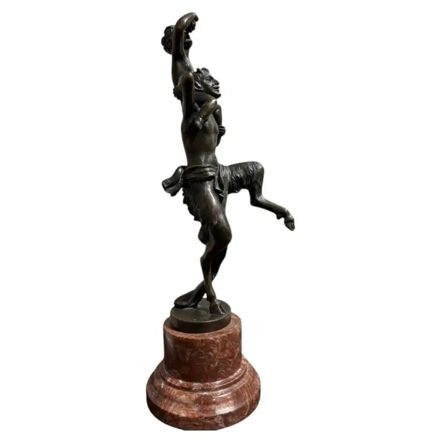 Bronze Satyr Carrying the Young Dionysus by Franz Bergman