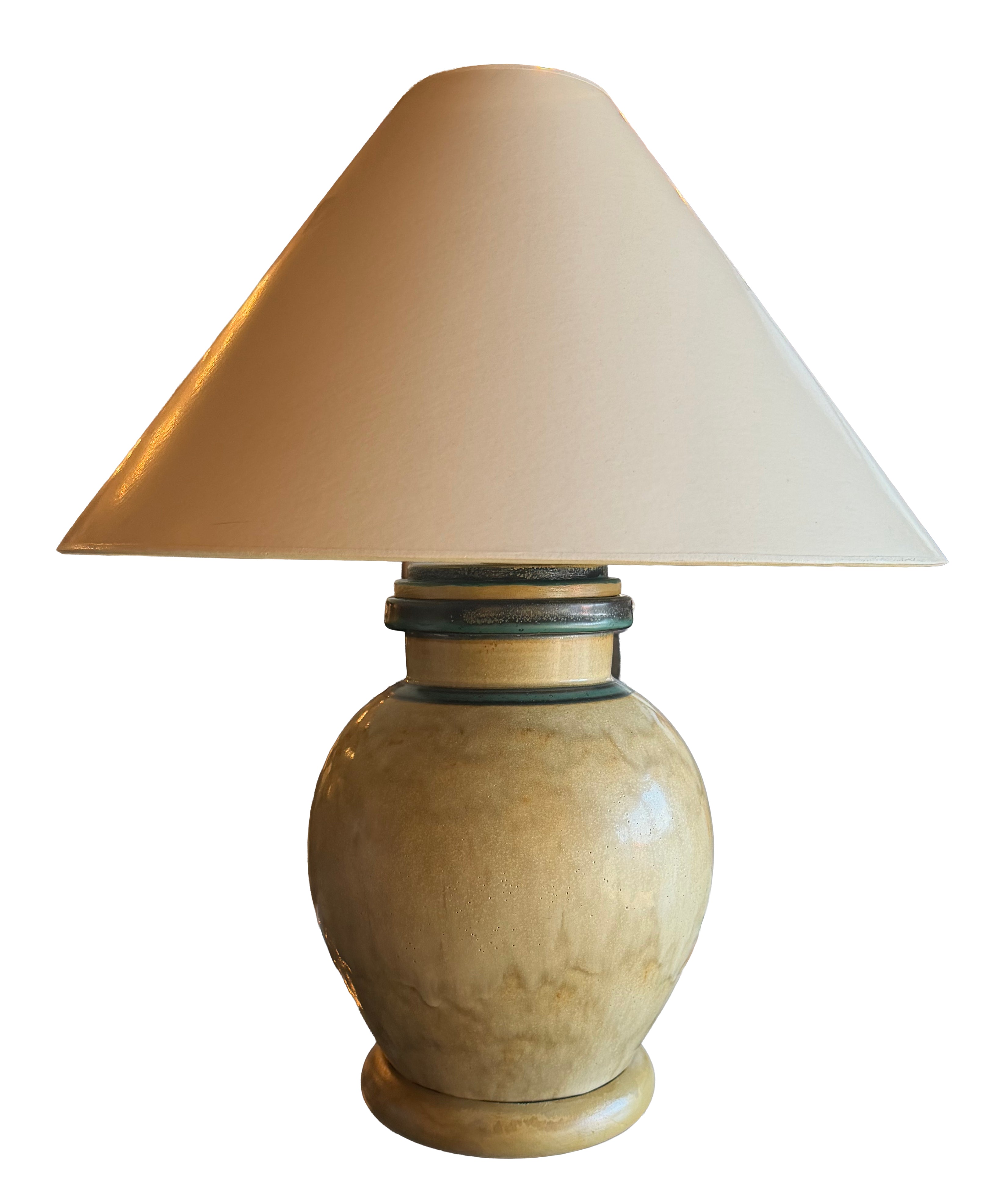 A Kahler Earthenware Danish Vase Now as Lamp