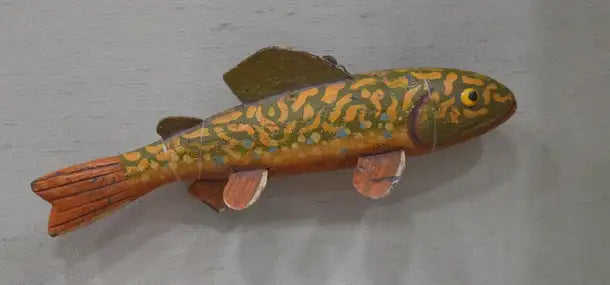Folk Art Collection of 7 Hand Carved Fish Decoys