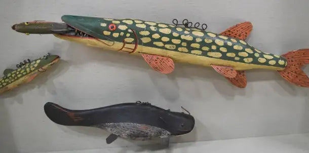 Folk Art Collection of 7 Hand Carved Fish Decoys