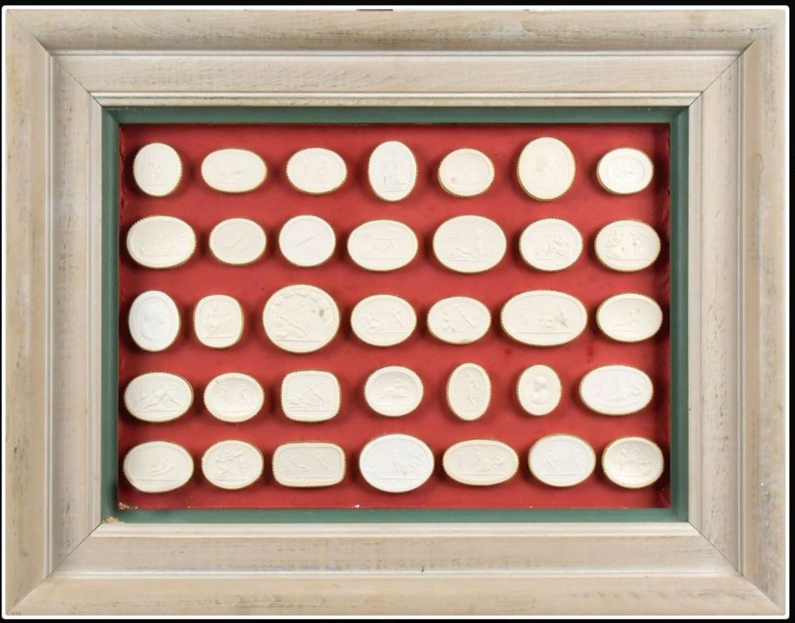 Early 19th Century Collection of Italian Grand Tour Plaster Intaglios