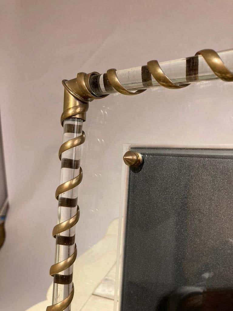 Fontana Arte Glass and Brass Picture Frame