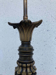 Italian Neoclassical Bronze Floor Lamp with Paw Feet
