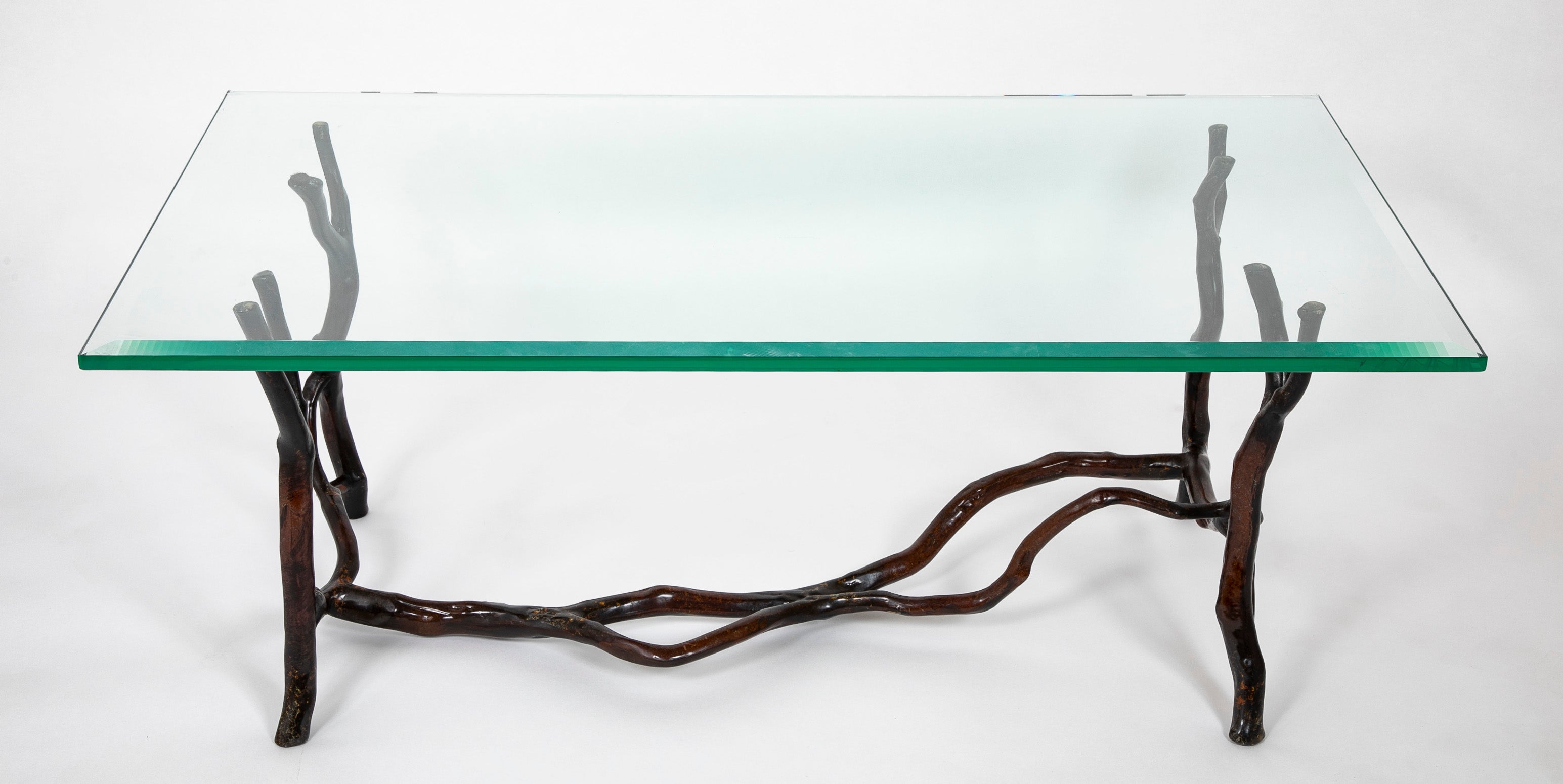 Bronze Frame Coffee Table Attributed To Carl Gillberg