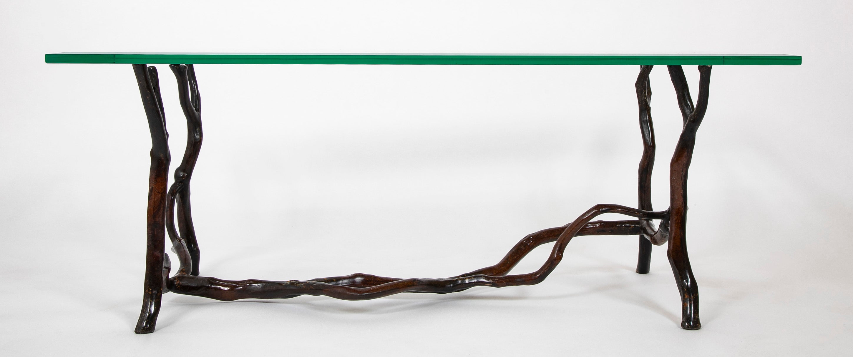 Bronze Frame Coffee Table Attributed To Carl Gillberg