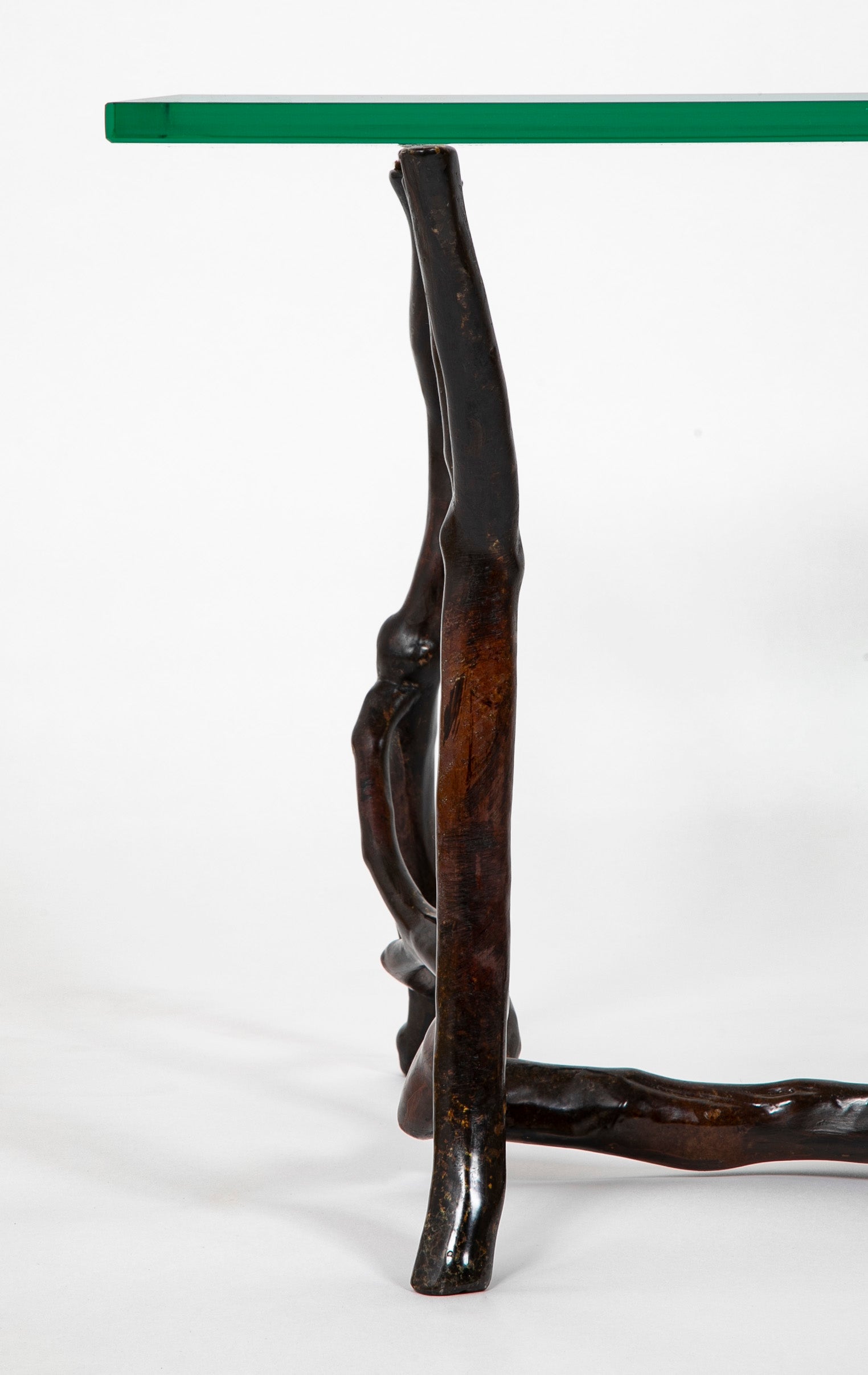 Bronze Frame Coffee Table Attributed To Carl Gillberg