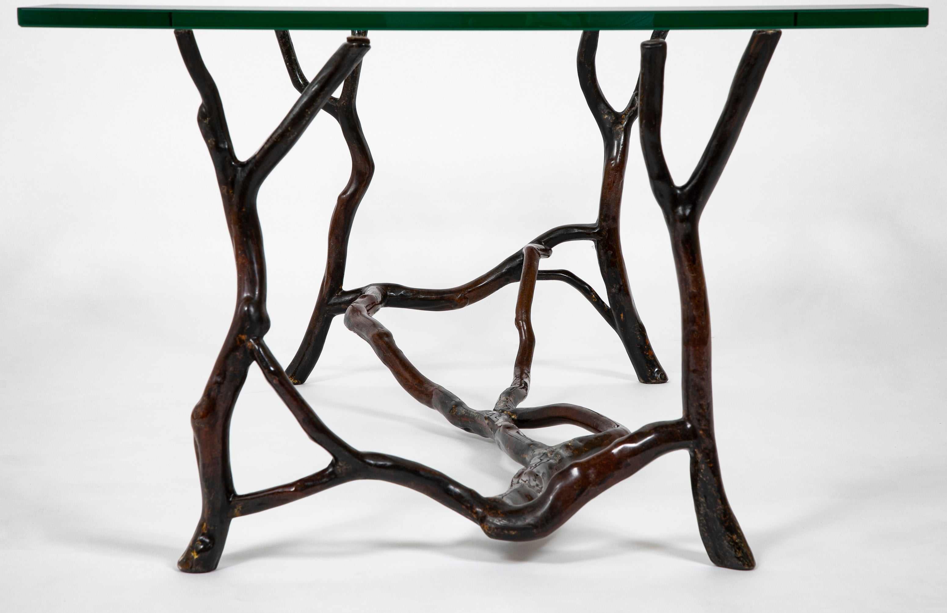 Bronze Frame Coffee Table Attributed To Carl Gillberg