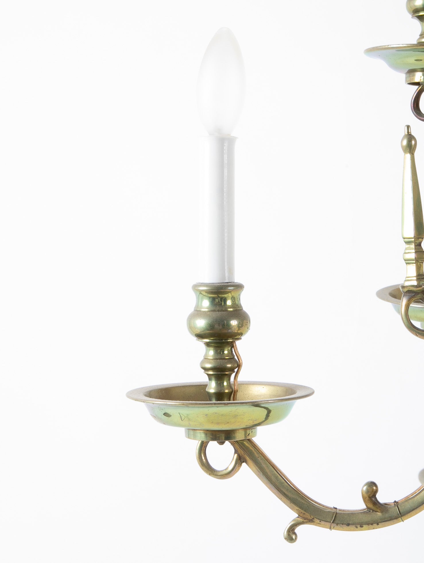 Dutch Brass Chandelier with Javanese Figural Warrior