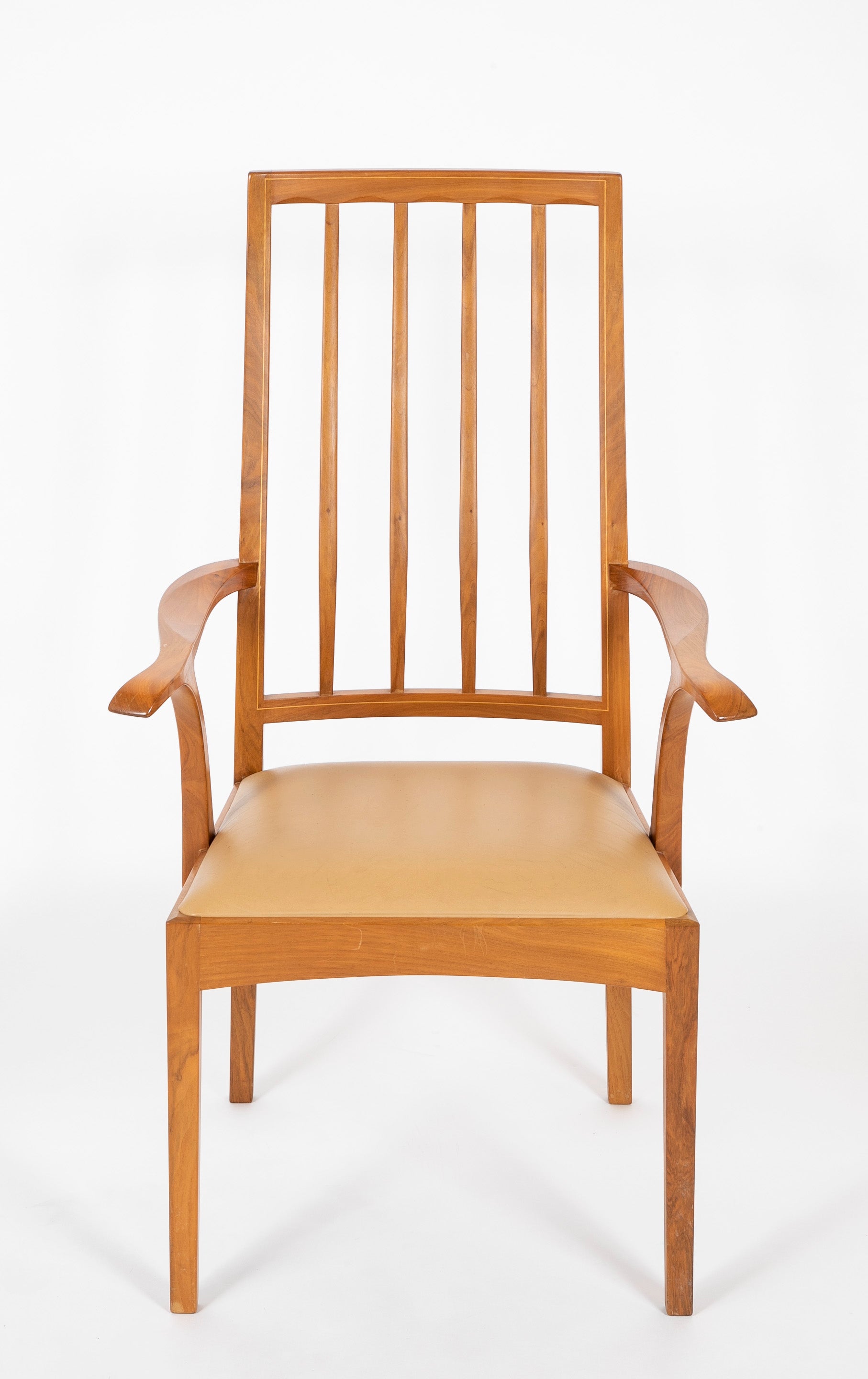 Edward Barnsley Tall Backed Armchair in Tradition of Arts & Crafts
