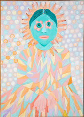 "Ubangi" Oil and Graphite on Canvas by Pauline Simone