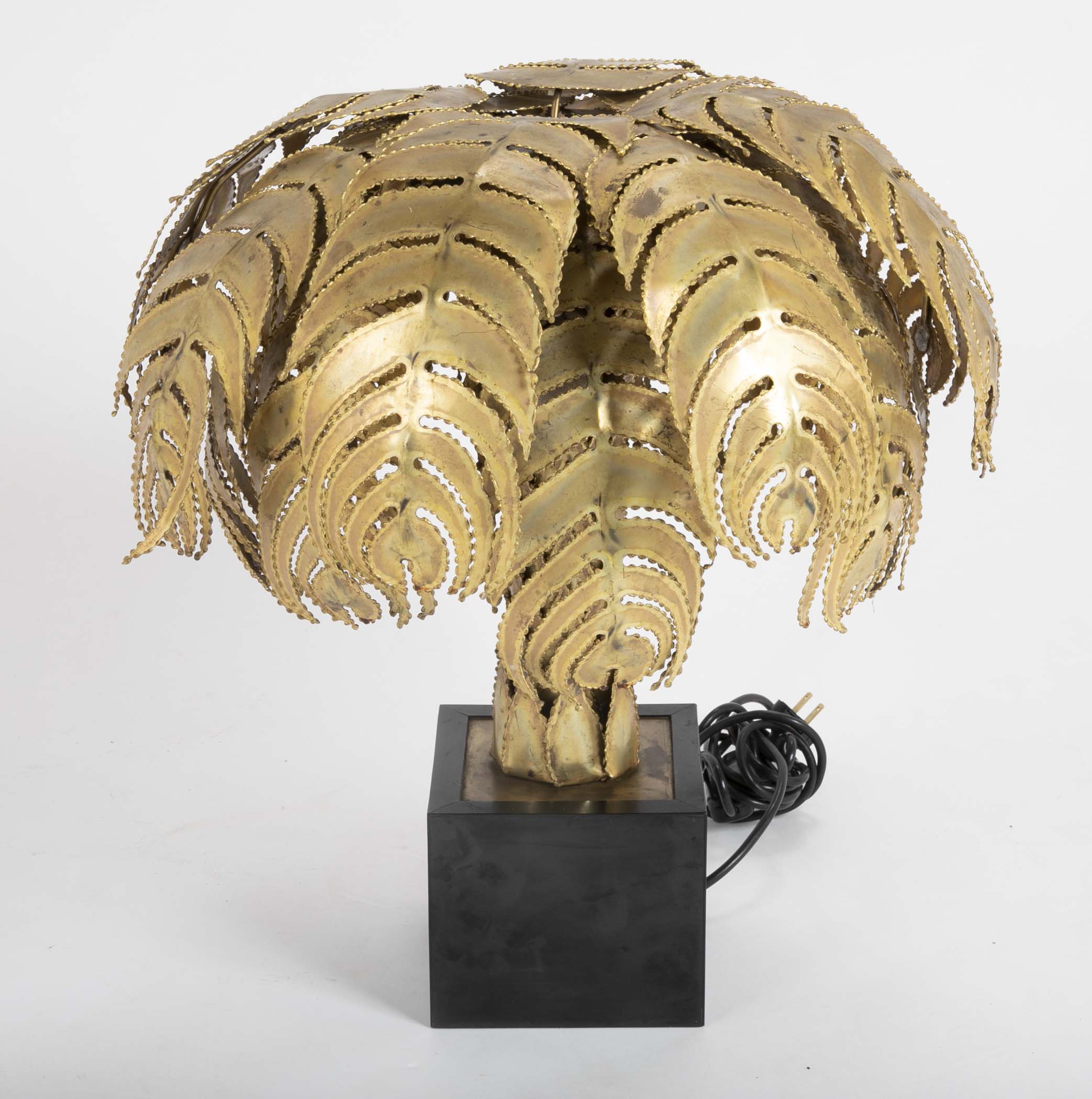 Pair of Palm Tree Form Lamps by Christian Techoueyres for Maison Jansen