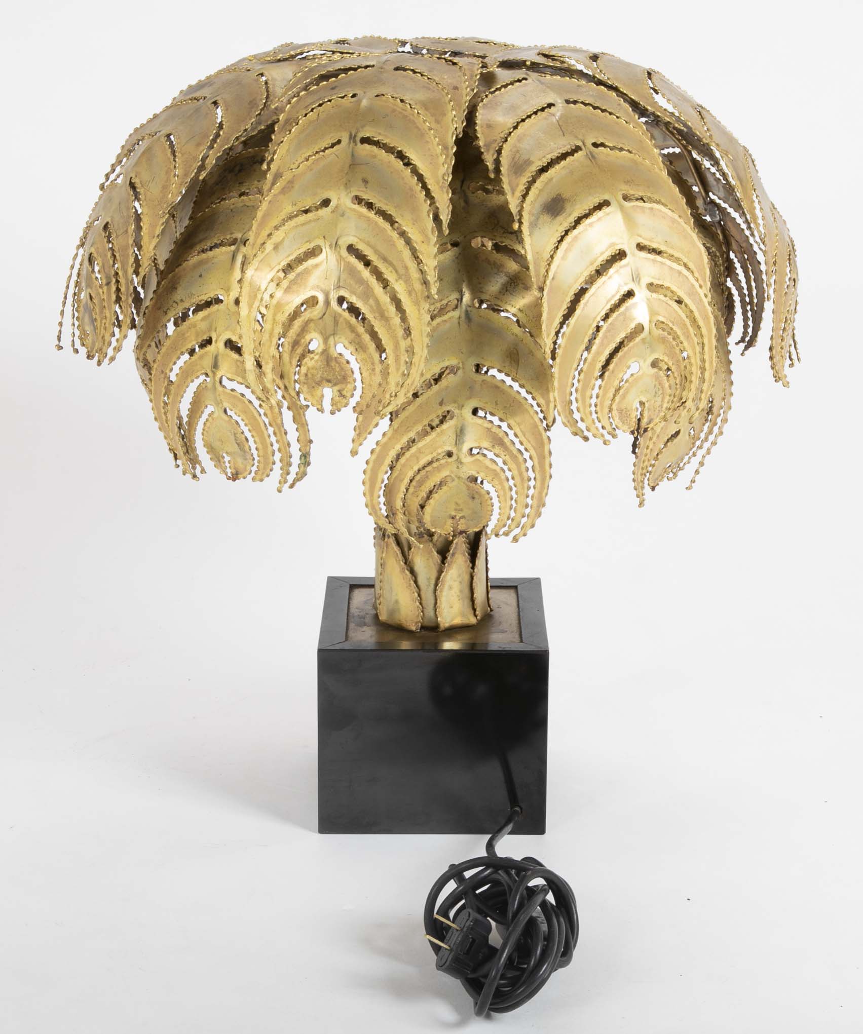 Pair of Palm Tree Form Lamps by Christian Techoueyres for Maison Jansen