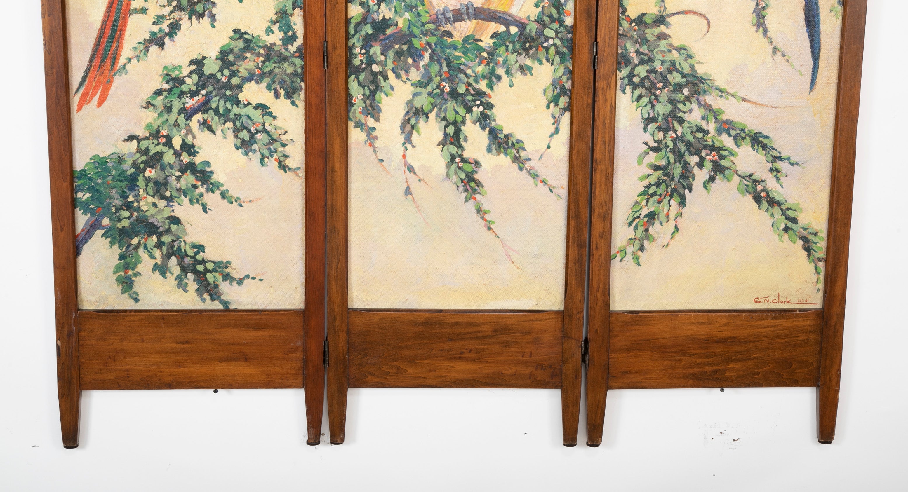 Three Panel Folding Screen by Egbert Norman Clark