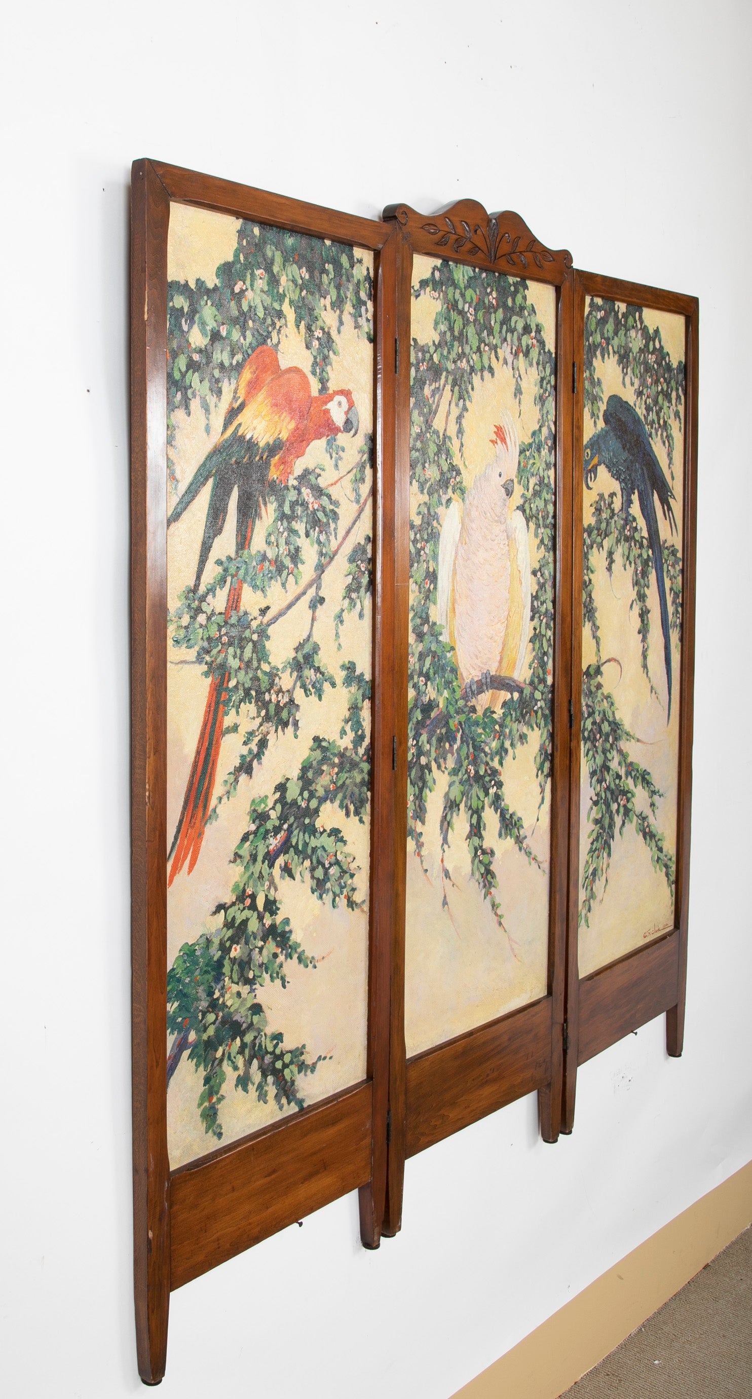 Three Panel Folding Screen by Egbert Norman Clark