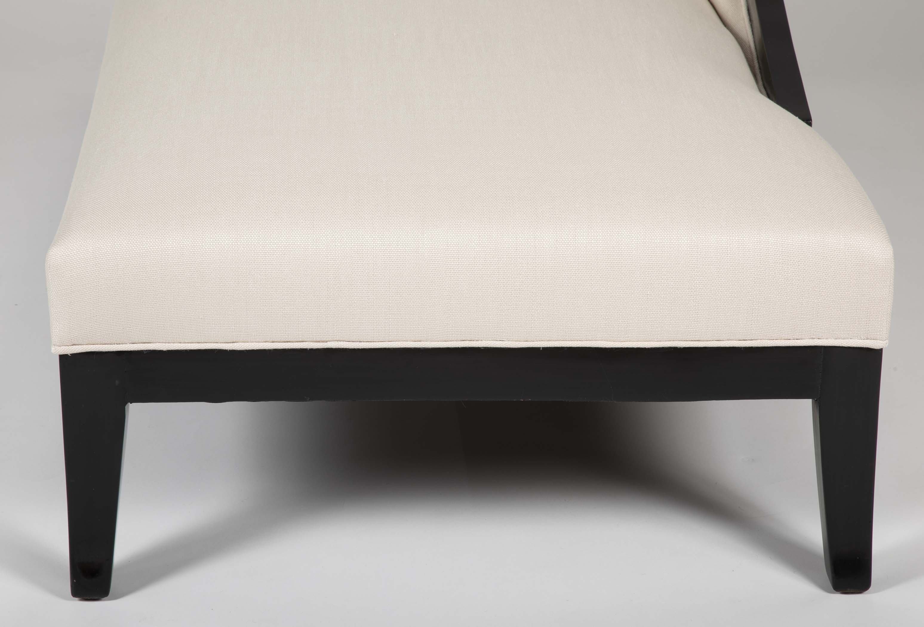 Art Deco French Ebonized Daybed with Graceful Lines