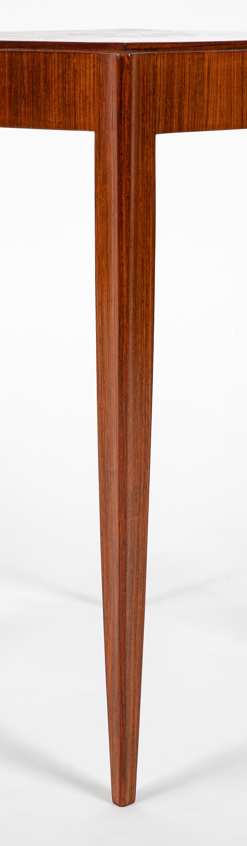 French Dominique Signed Pair of Palisander Side Tables