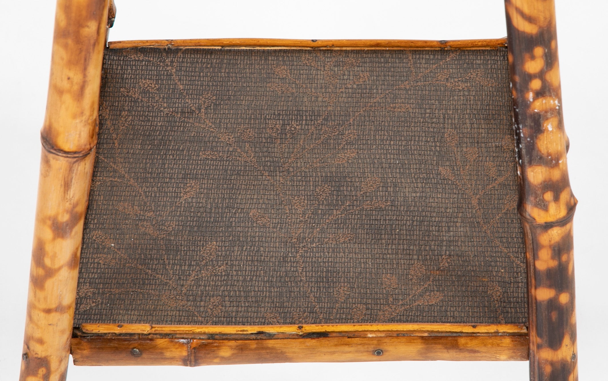An English 20th Century Two Tier Square Bamboo Table