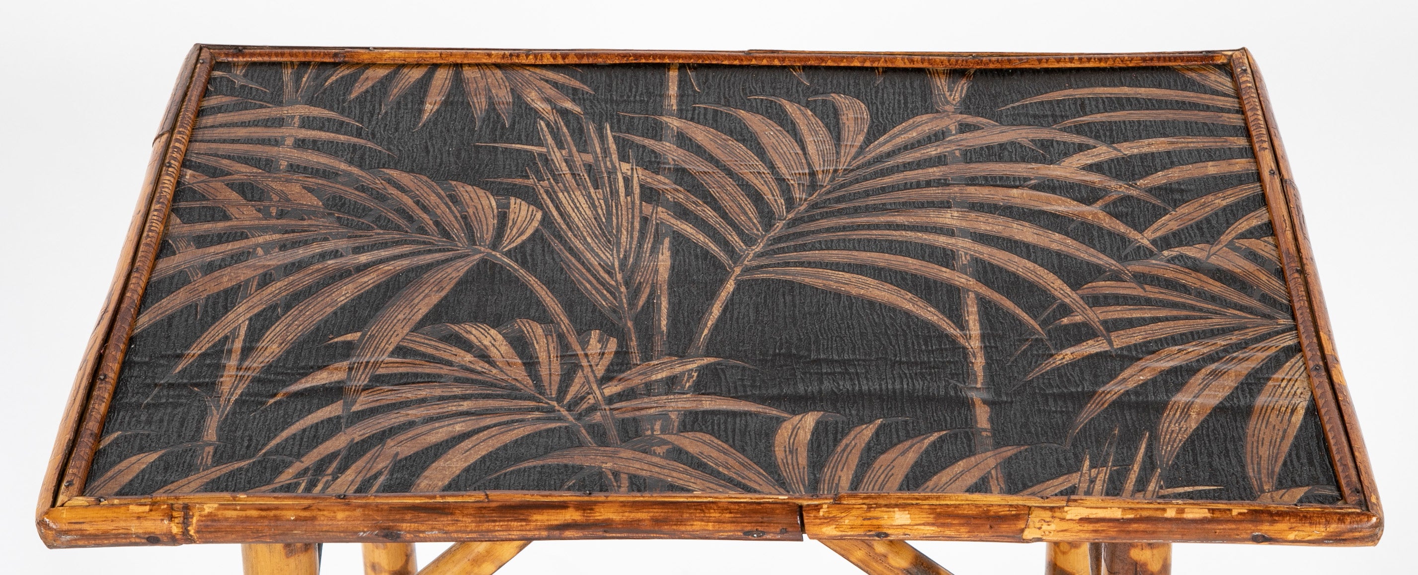 An English Rectangular Two Tier Bamboo Table