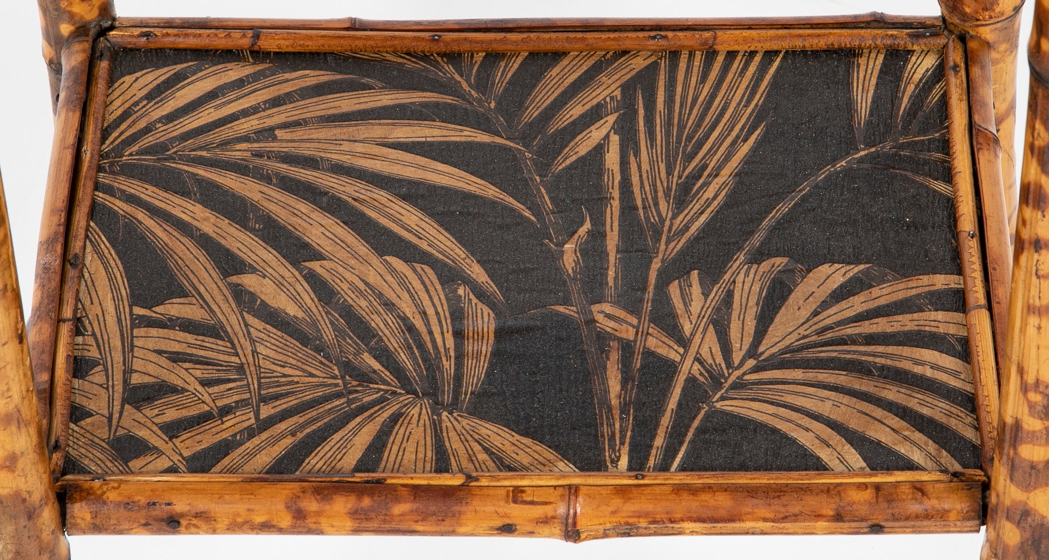 An English Rectangular Two Tier Bamboo Table