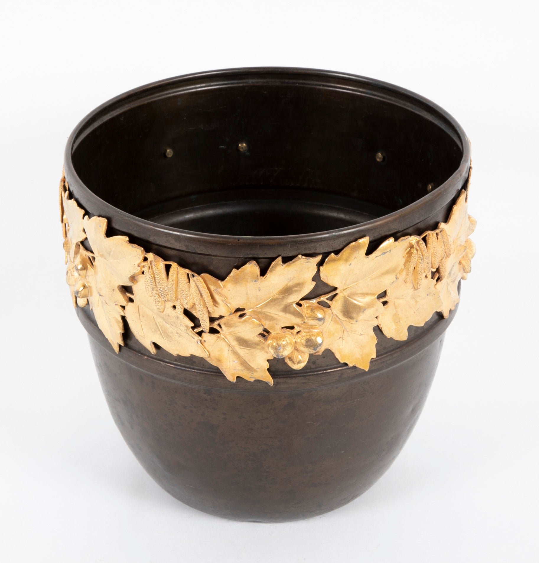 Bronze and Gilt Bronze German Planter by Anezin Kayser
