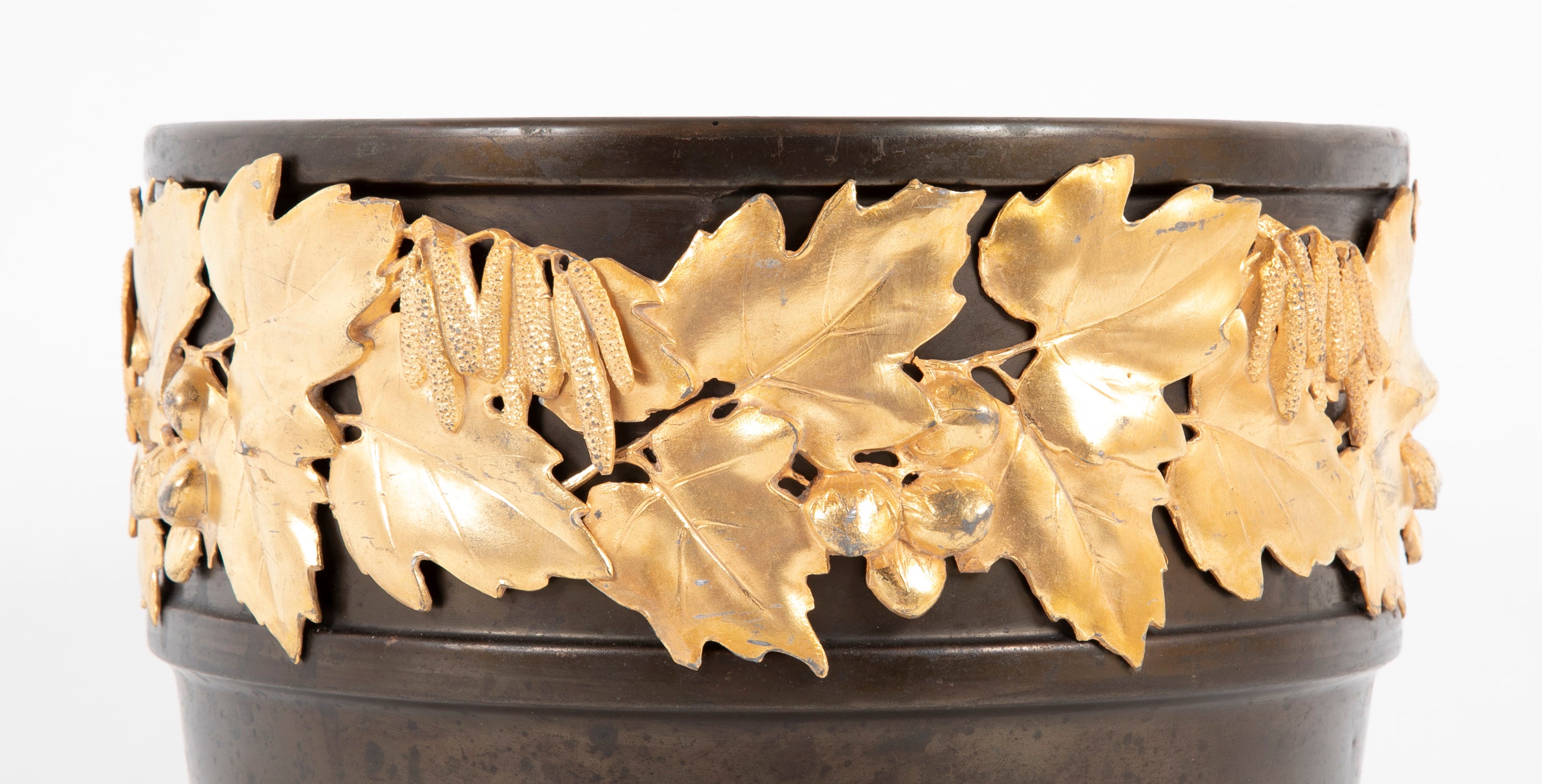 Bronze and Gilt Bronze German Planter by Anezin Kayser