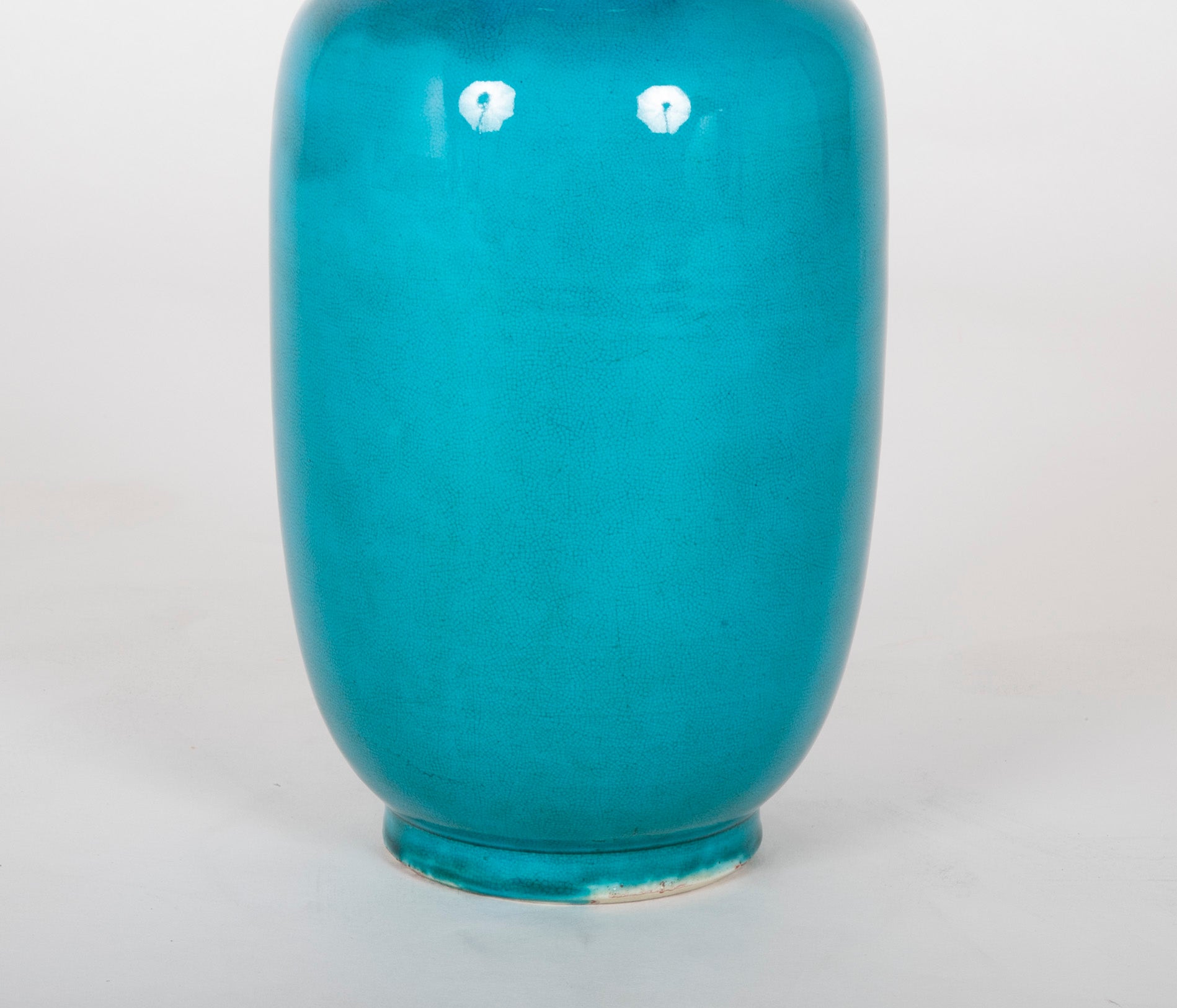 A Qing Dynasty Period Turquoise Flared Lip Vase