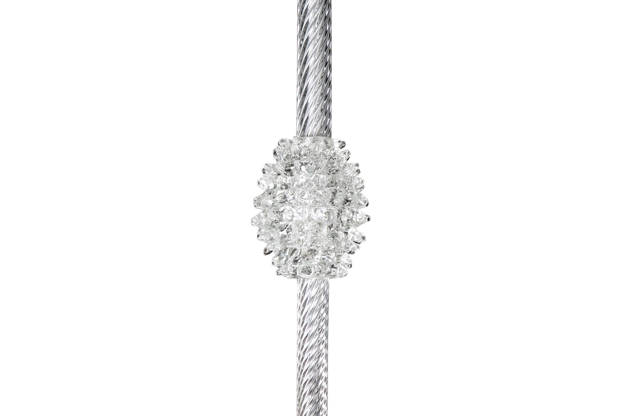 Italian Mid-Century Rostrato Glass Chandelier Attributed to Barovier & Toso