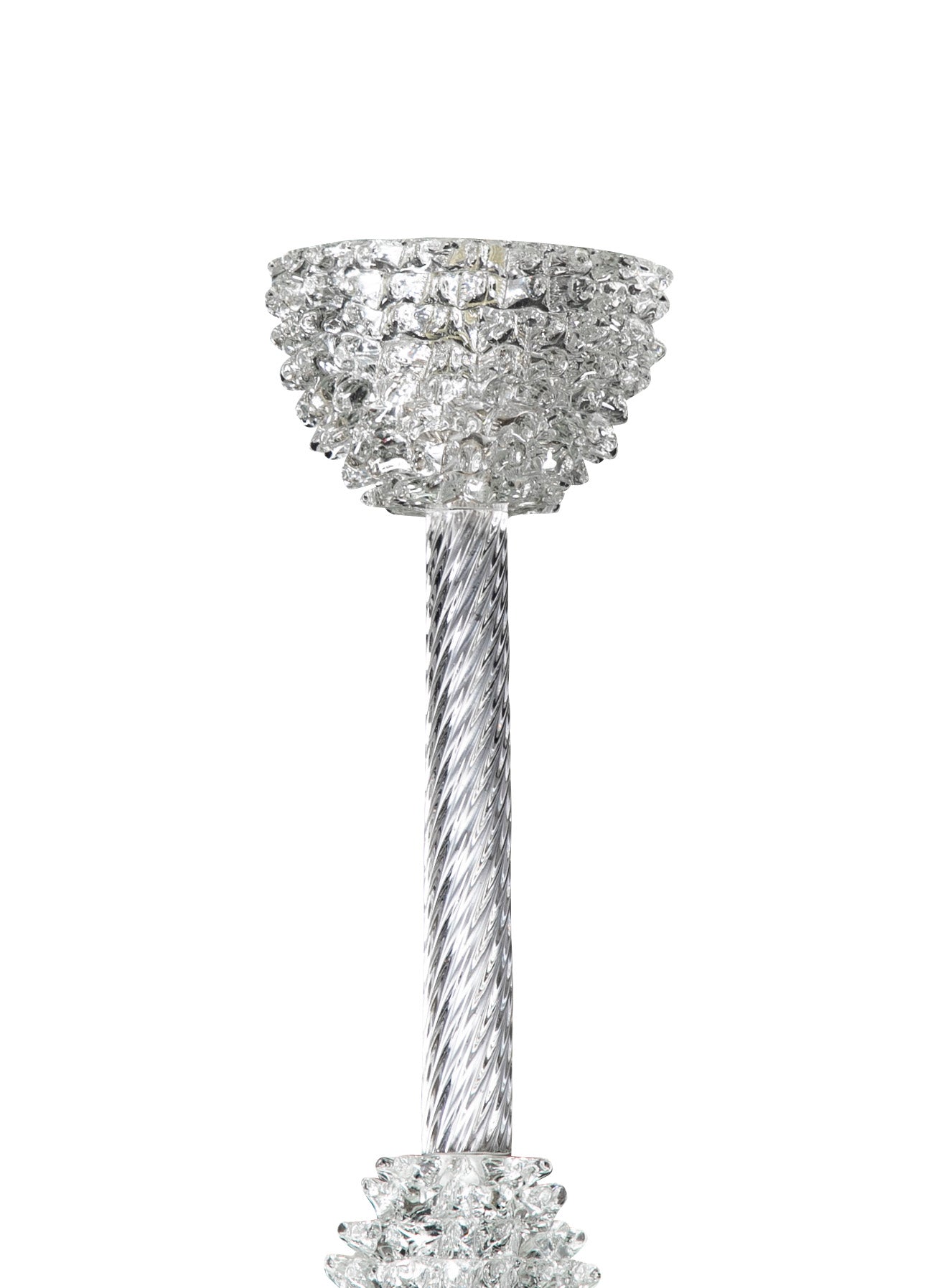 Italian Mid-Century Rostrato Glass Chandelier Attributed to Barovier & Toso