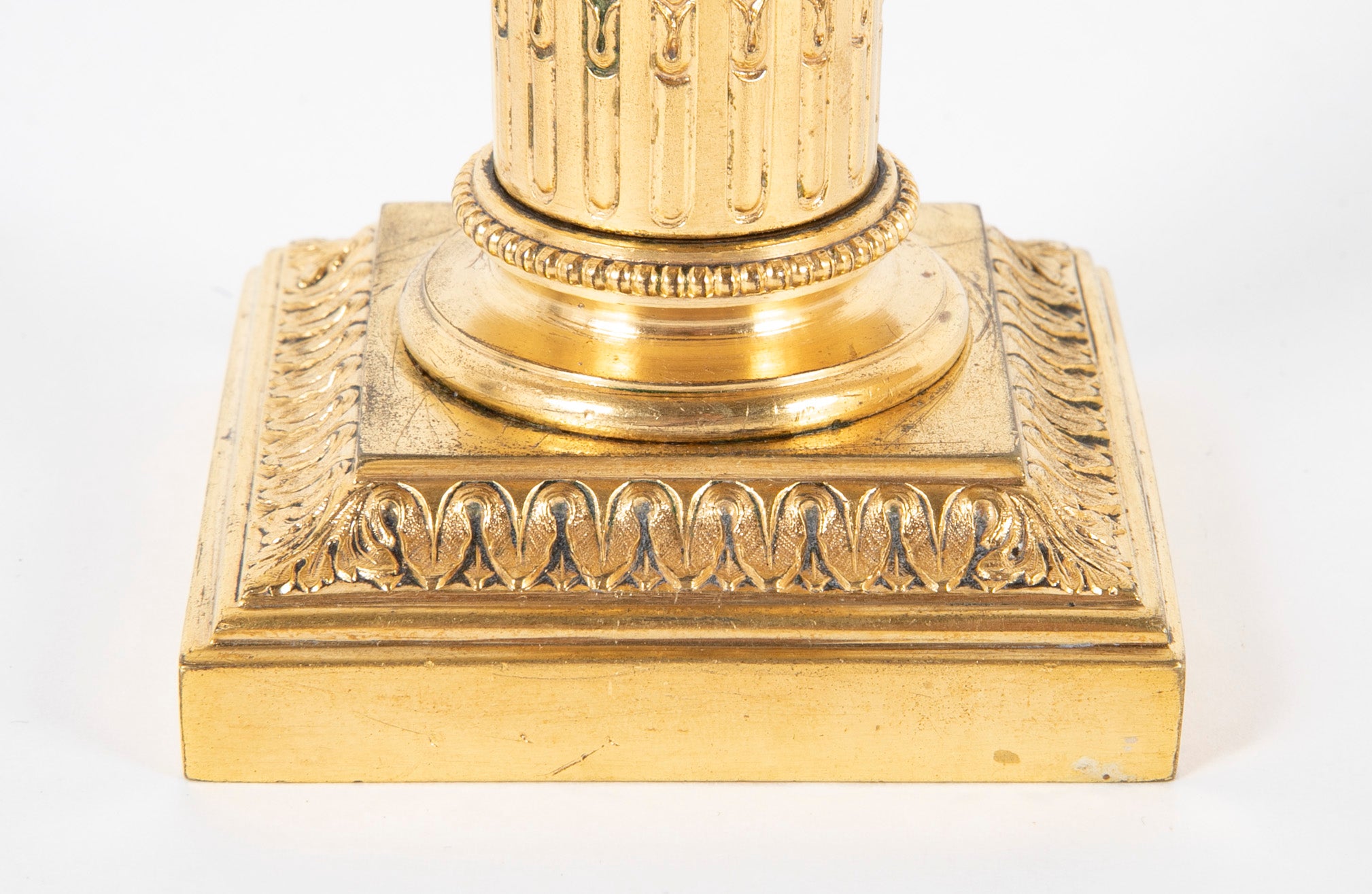 Pair of French 19th Century Neoclassical Candlesticks Stamped Cailar Bayard