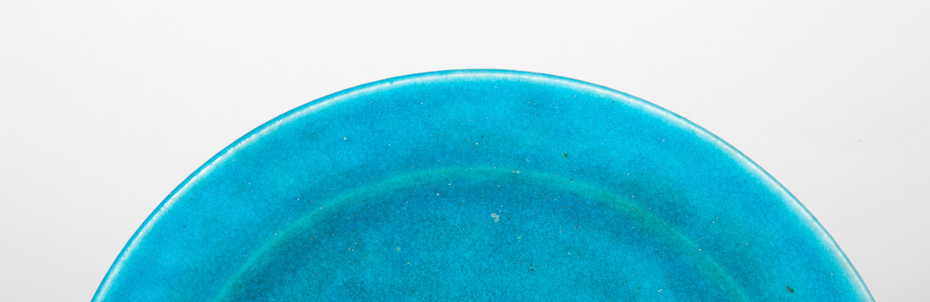 French Brilliant Blue Glazed Charger Designed by La Chenal