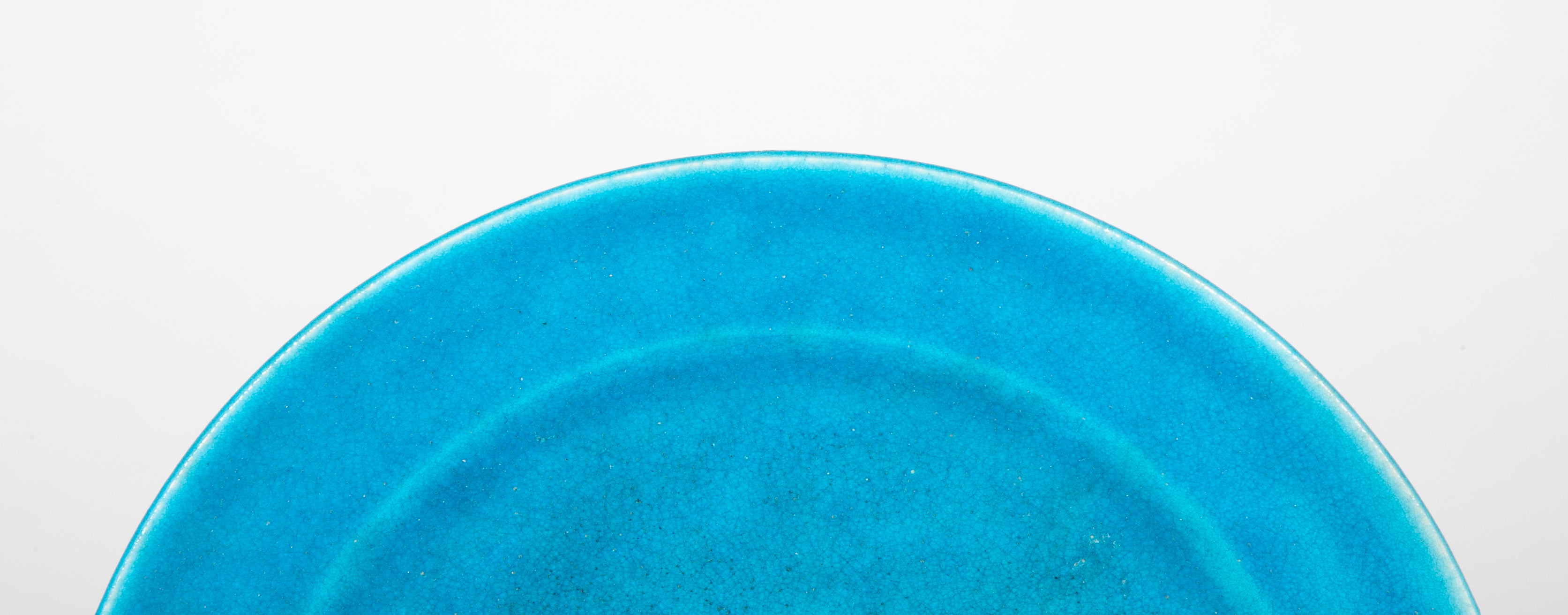 French Brilliant Blue Glazed Charger Designed by La Chenal