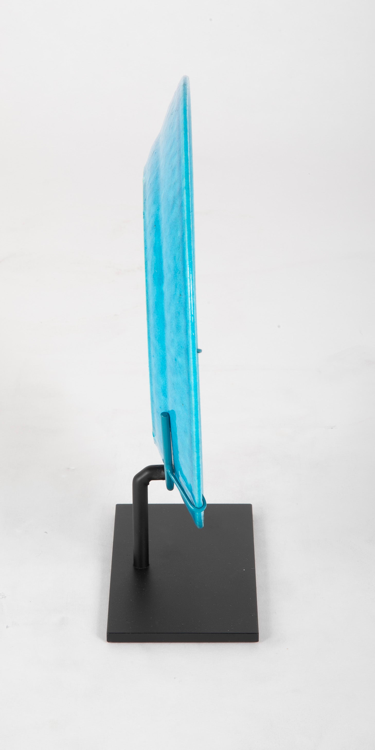 French Brilliant Blue Glazed Charger Designed by La Chenal