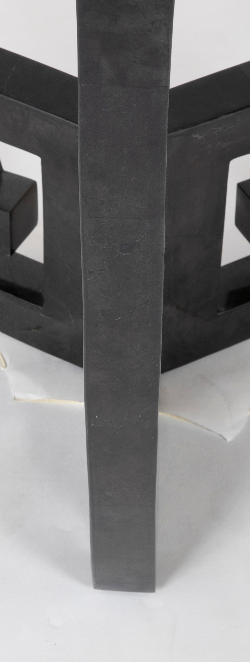 Black Round Table with Tessellated Marble