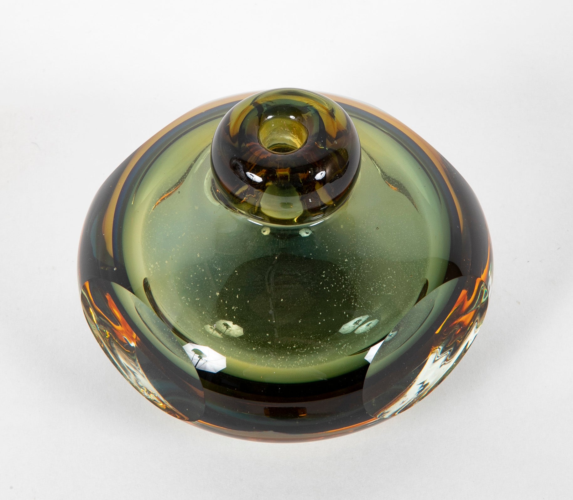 Murano Sommerso Glass Perfume Bottle with Stopper