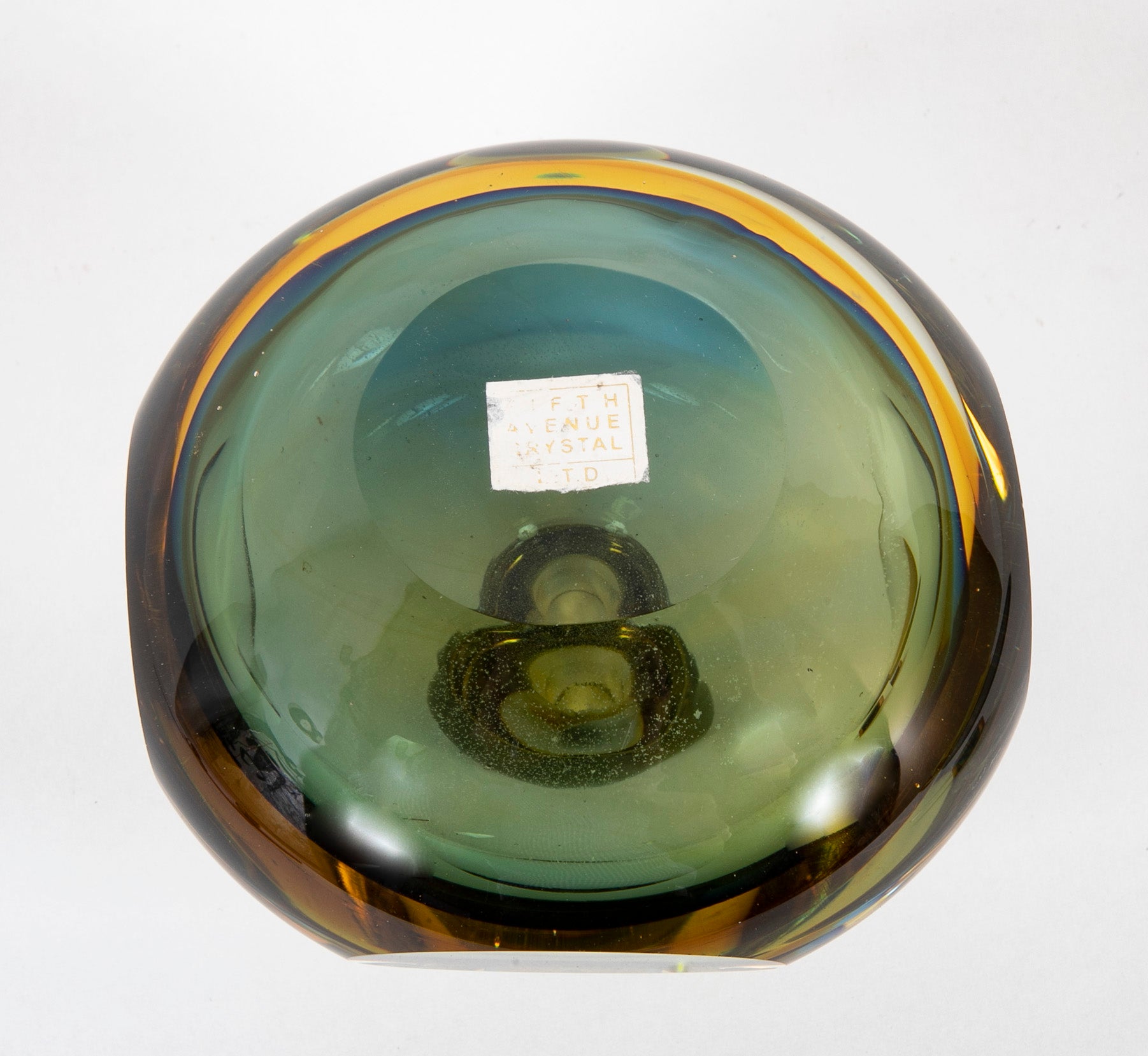 Murano Sommerso Glass Perfume Bottle with Stopper