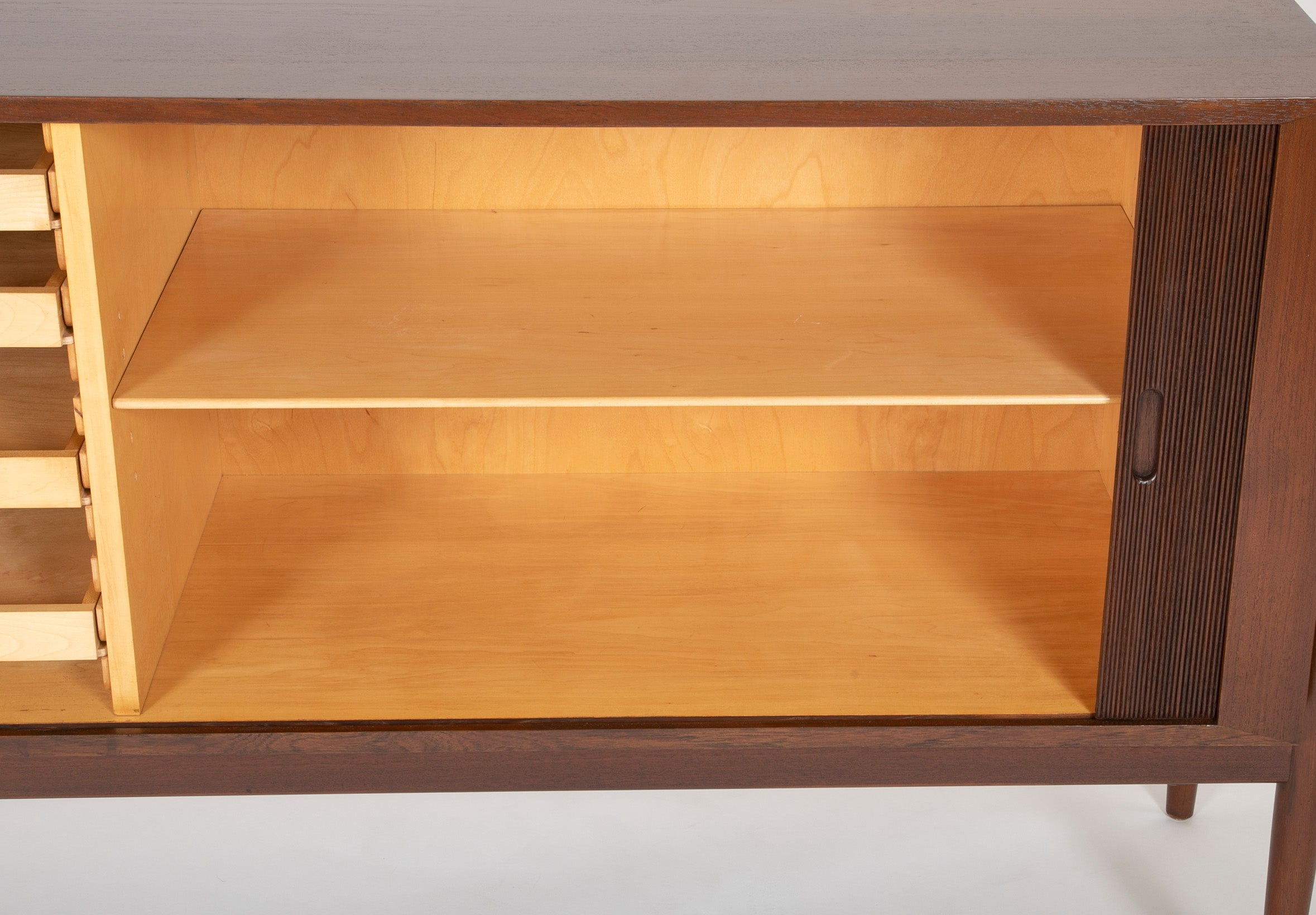 Tambour Door Sideboard Designed by Niels Vodder